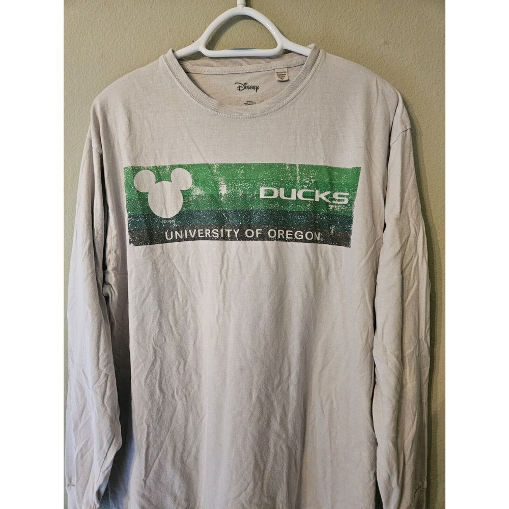Disney Blue 84 University Of Oregon Ducks Cotton Long Sleeve‎ Mickey Shirt Large